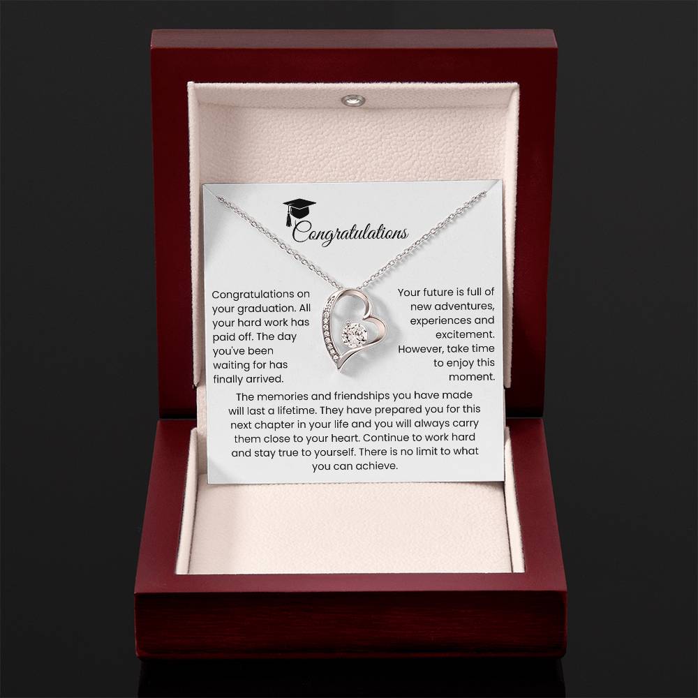 Graduation Gift: "Enjoy the Journey" Forever Love Necklace