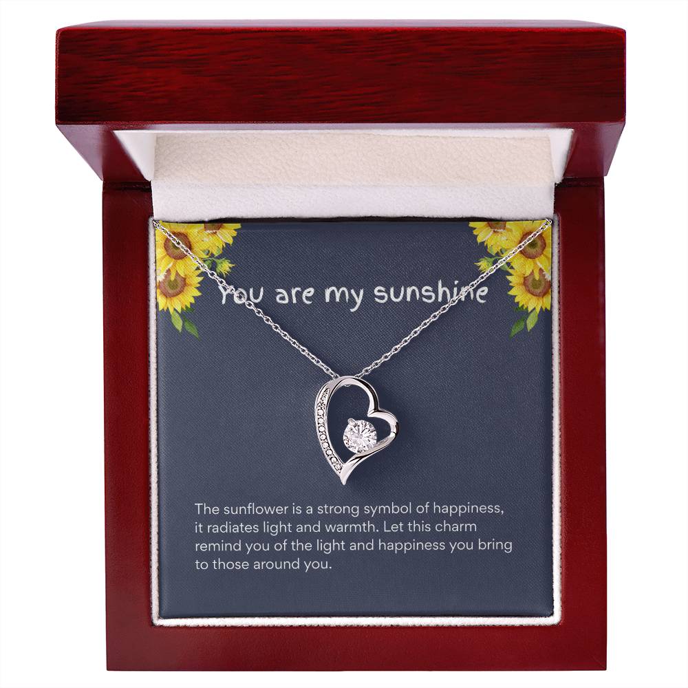 To My Granddaughter –“Radiate Happiness” Forever Love Necklace