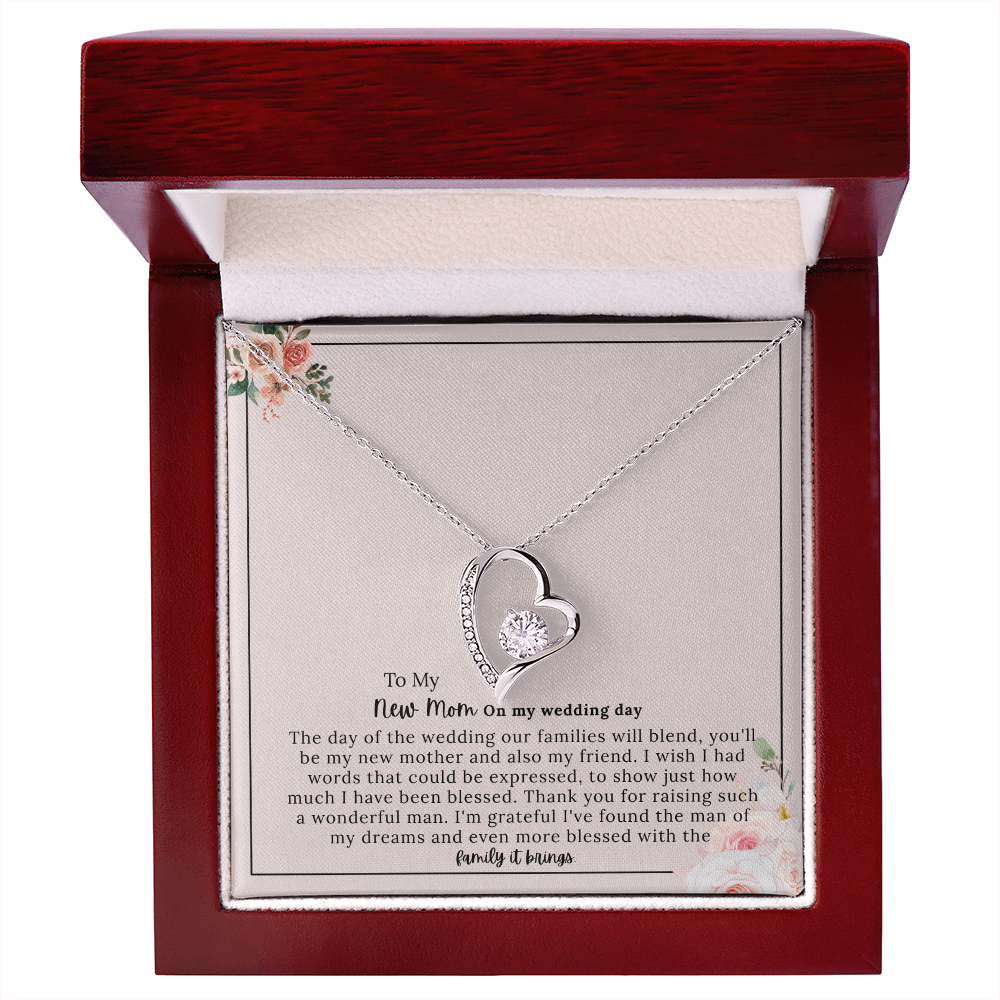 To My New Mom - "A Beautiful Bond on My Wedding Day" Forever Love Necklace
