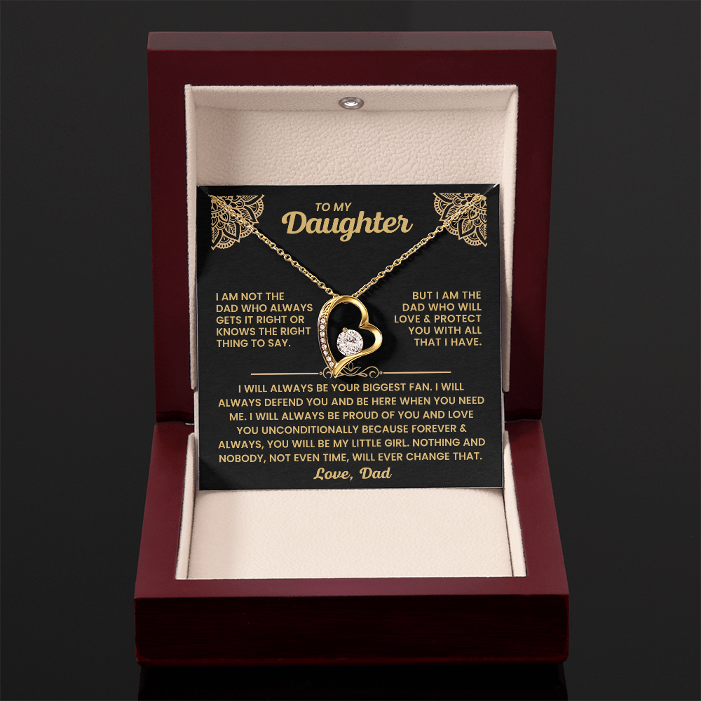 To My Daughter-"I Will Always Be Proud Of You" Forever Love Necklace