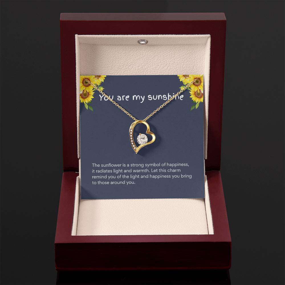 To My Granddaughter –“Radiate Happiness” Forever Love Necklace
