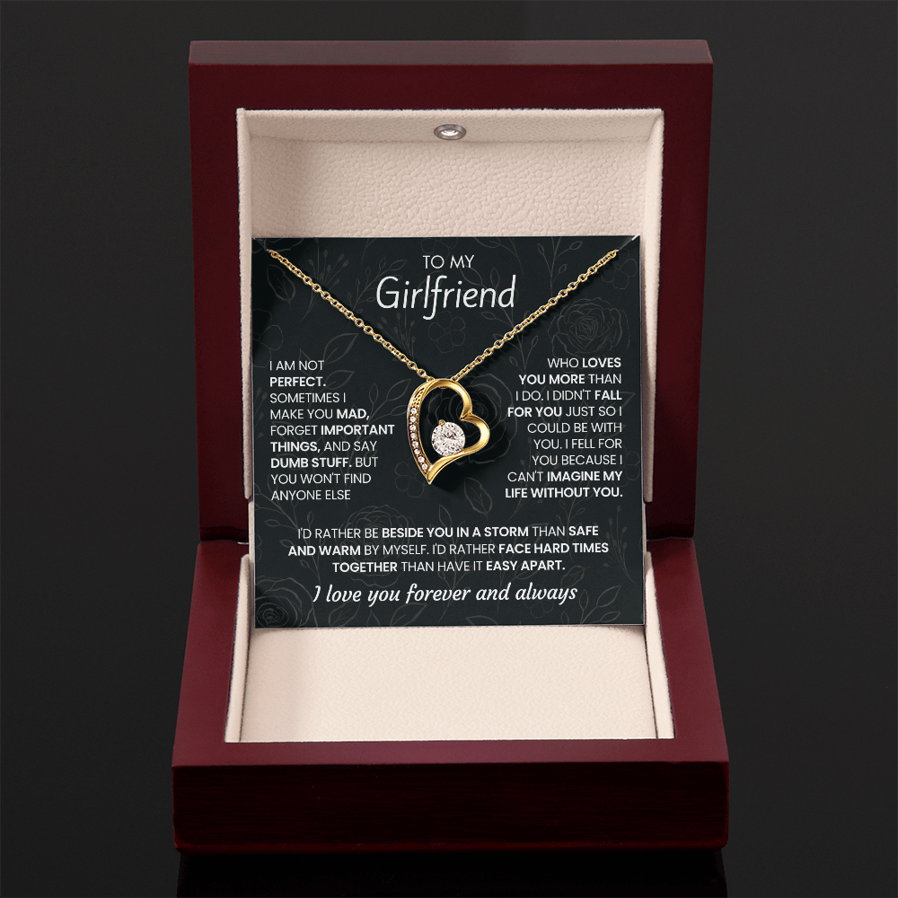 To My Girlfriend – "I Can't Imagine My Life Without You" Forever Love Necklace