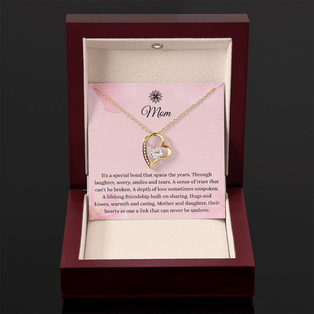 To My Mom - "A Special Bond" Forever Love Necklace
