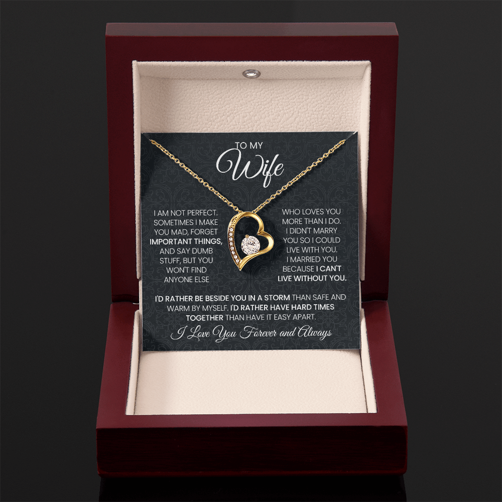 To My Wife - “Forever & Always” Forever Love Necklace