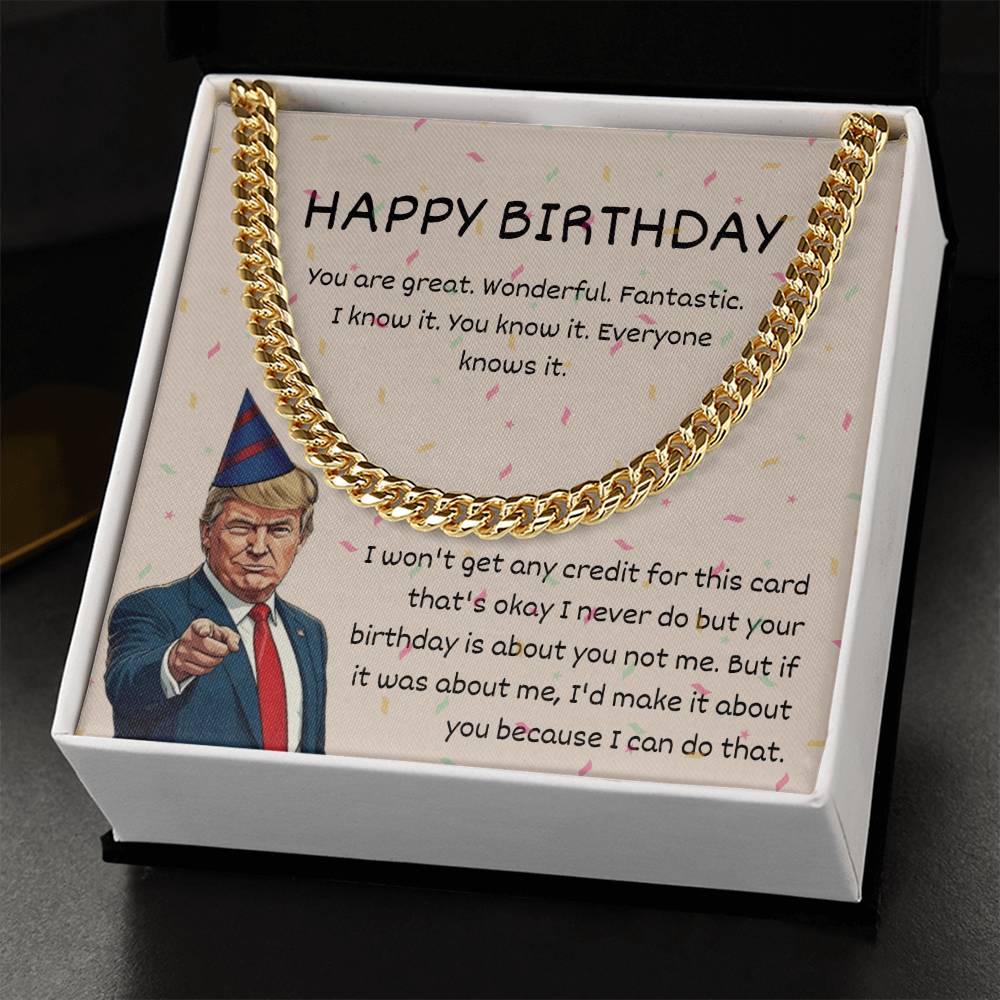 To My Son-in-Law – “You Are Amazing” Cuban Link Chain