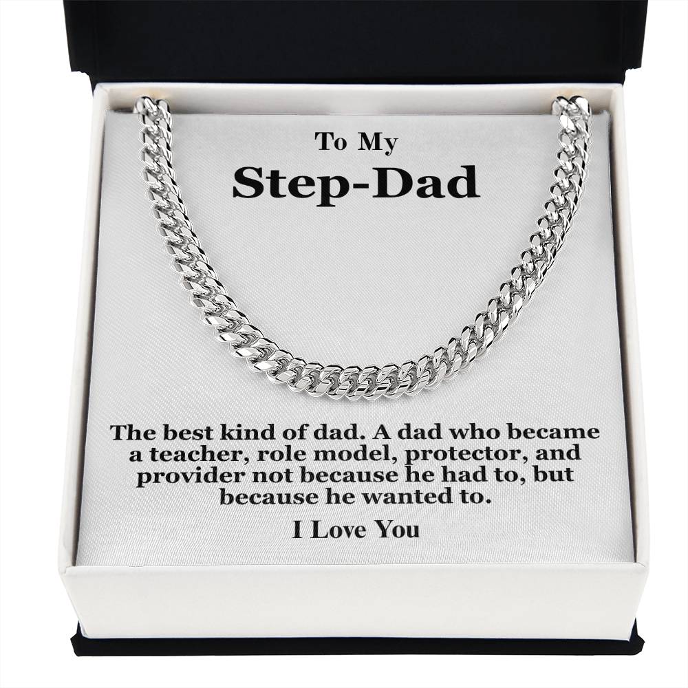 To My Stepdad – ''The Best Kind of Dad'' Cuban Link Chain