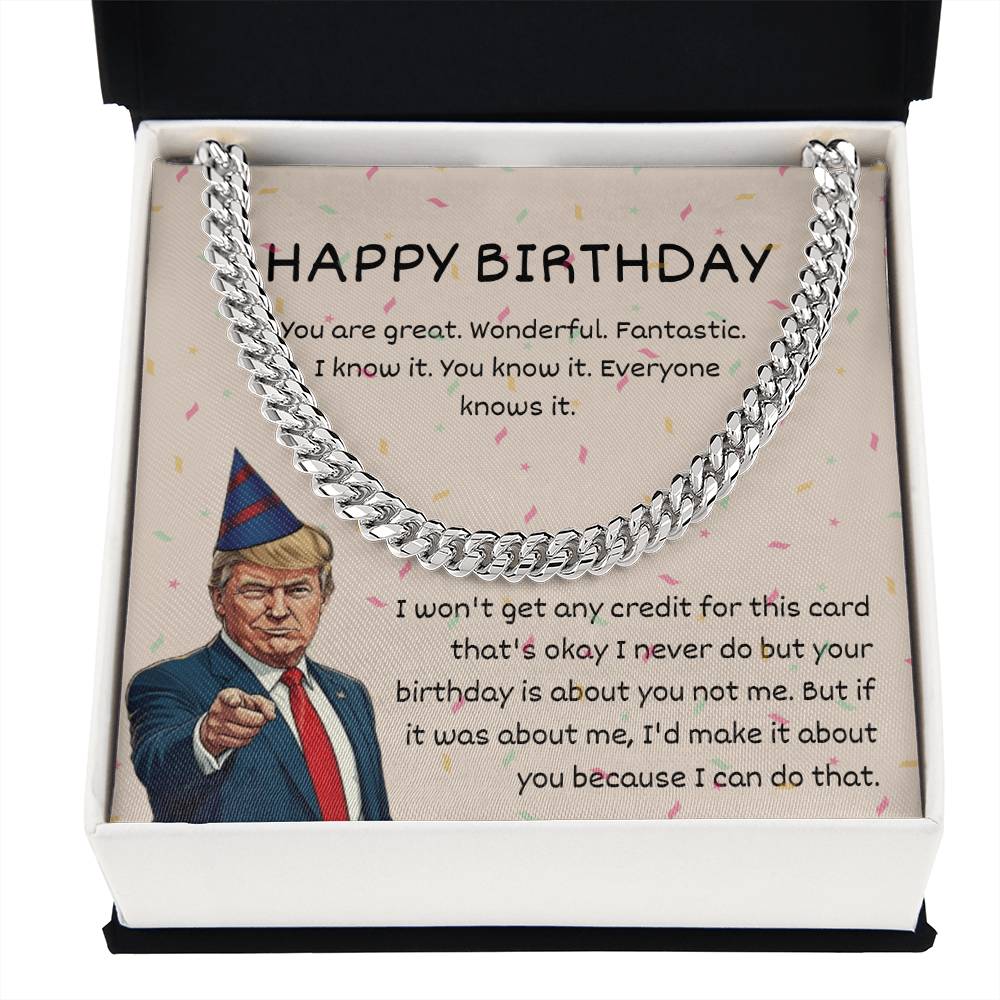 To My Son-in-Law – “You Are Amazing” Cuban Link Chain