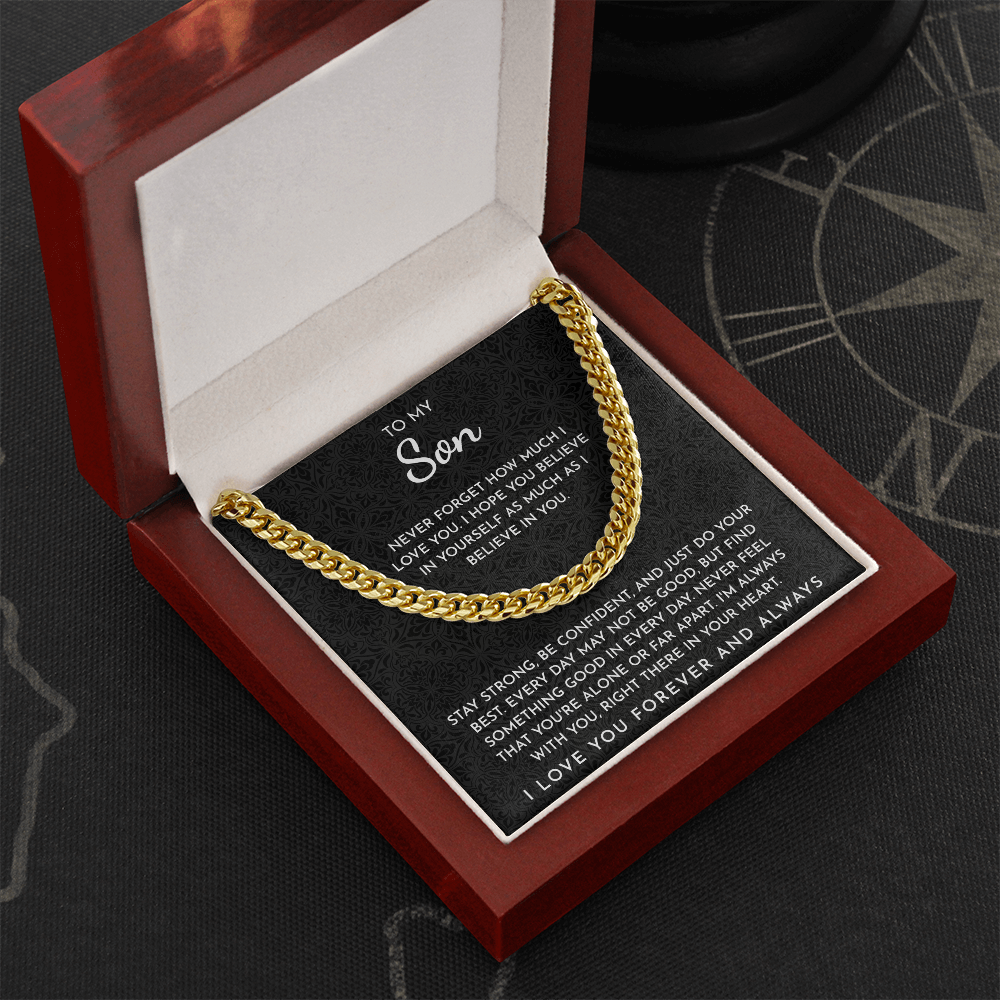 To My Son: Believe in Yourself Necklace