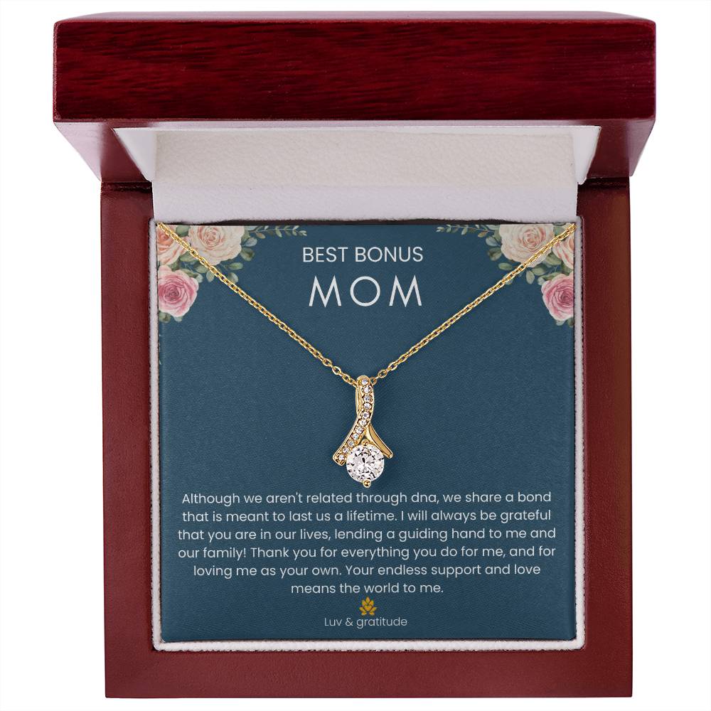 Best Bonus Mom - "Forever Grateful" Alluring Beauty Necklace