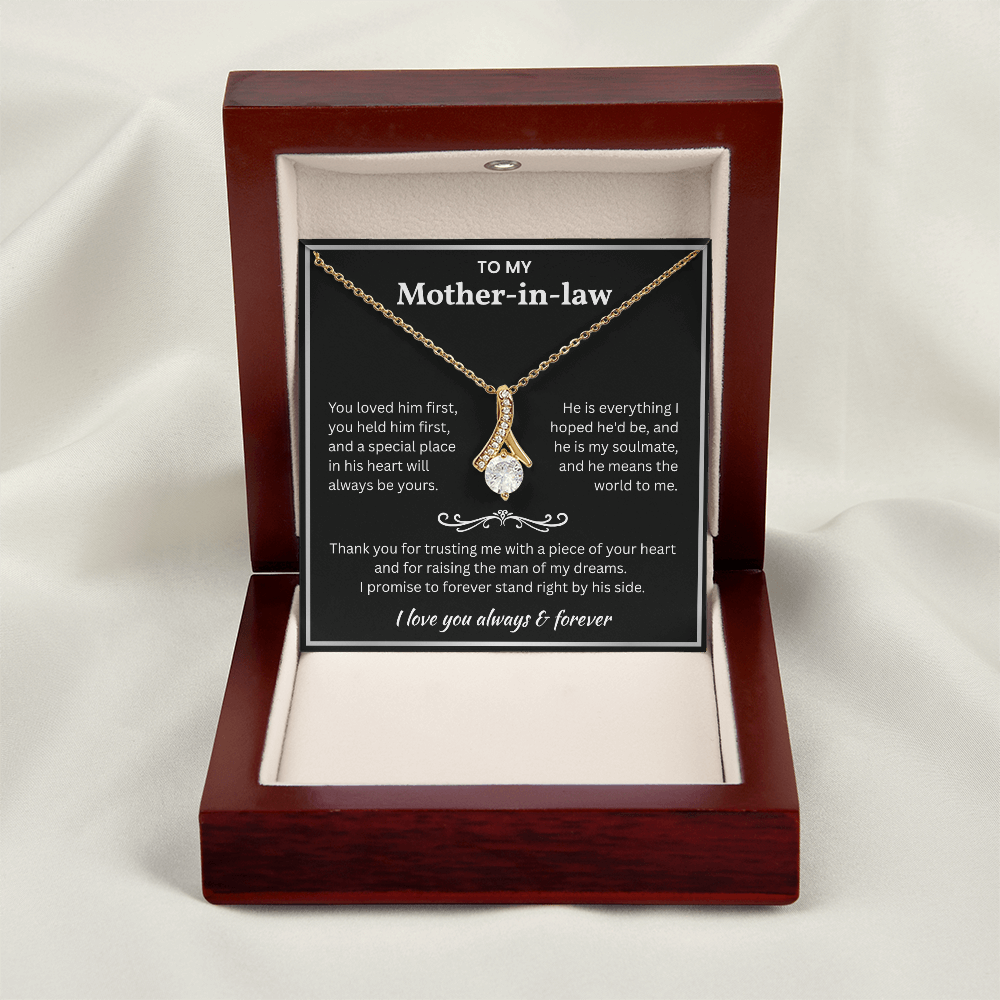 To My Mother-in-law – "Thank You for Raising the Man of My Dreams" Sentimental Jewelry Gift