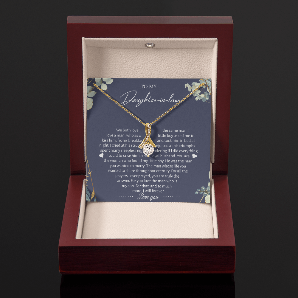 To My Daughter-in-law: Heartfelt Eternal Bond Necklace Gift
