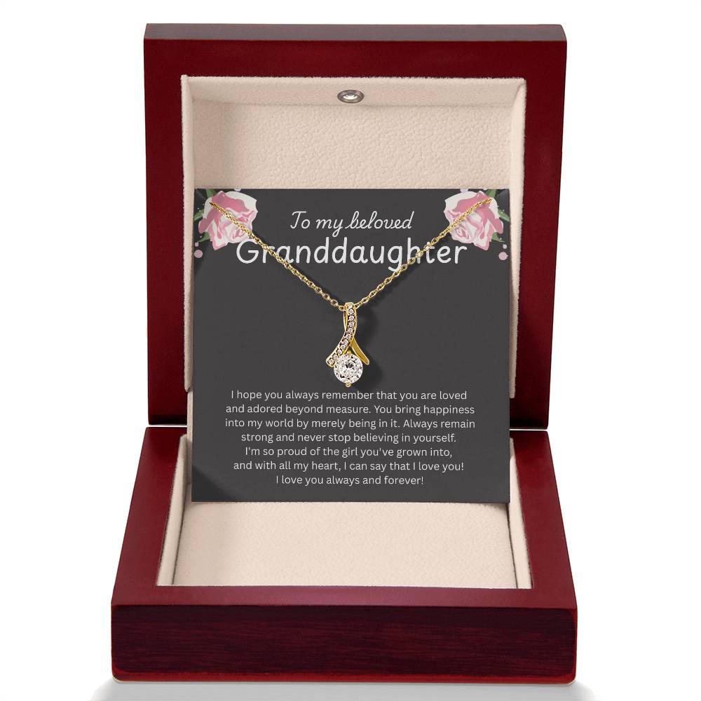 To My Beautiful Granddaughter – “To My Beloved Daughter” Alluring Beauty Necklace