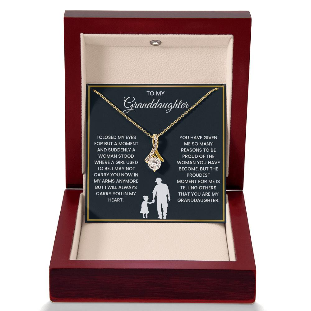To My Granddaughter - ''So Proud of You'' Alluring Beauty Necklace