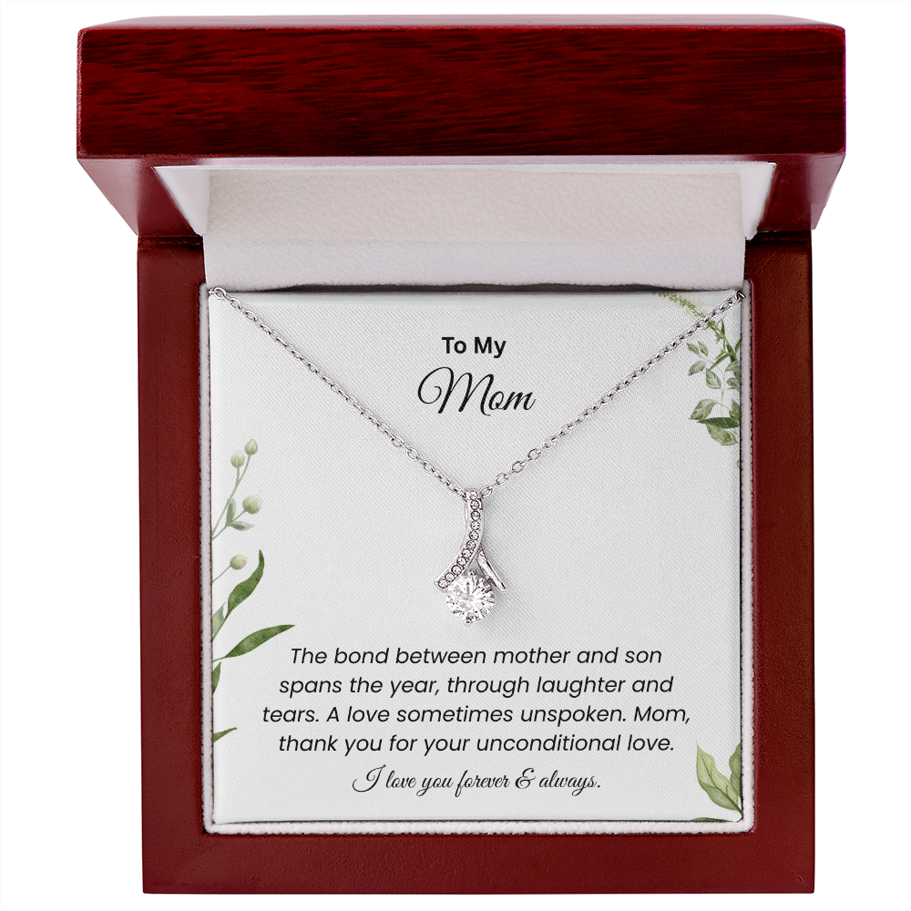 To My Mom - "Love You Forever & Always" Alluring Beauty Necklace