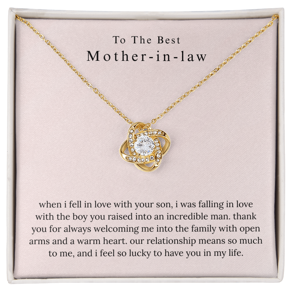To My Mother-in-Law - "The Incredible Woman" Love Knot Necklace