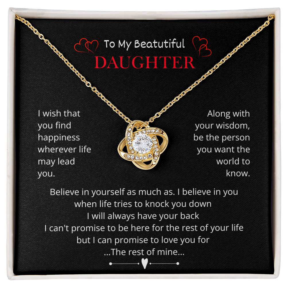 To My Daughter – “Rest of Mine” Love Knot Necklace