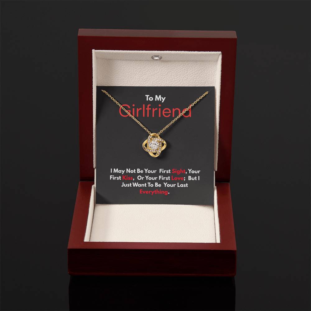 To My Girlfriend – "Your Last Everything" Love Knot Necklace