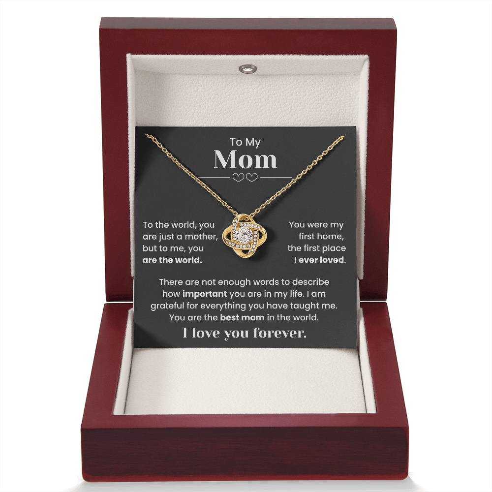To My Mom – "You Are My Whole World" Heartfelt Necklace