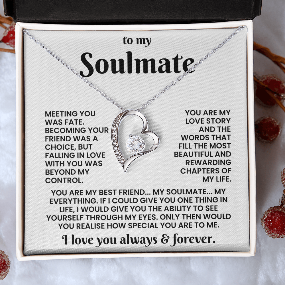 To My Soulmate - "You Are My Love Story" Forever Love Necklace