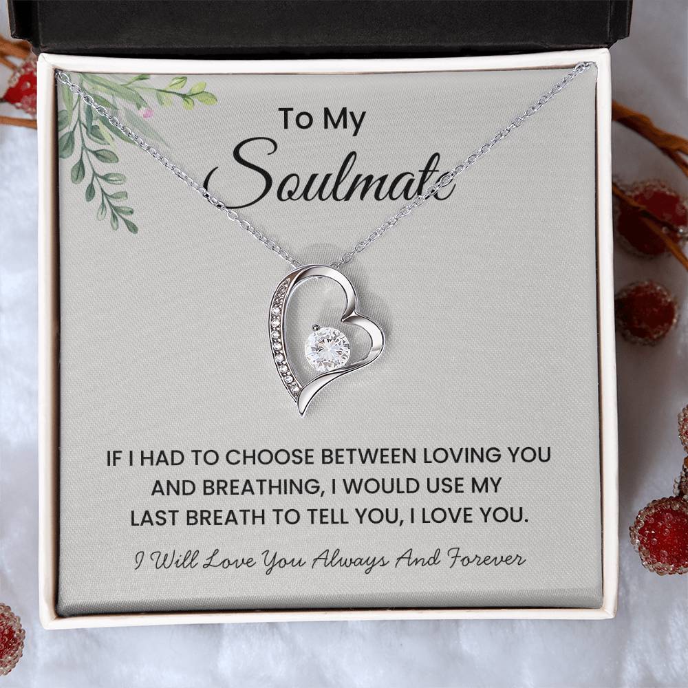 To My Soulmate - "Last Breath" Forever Love Necklace