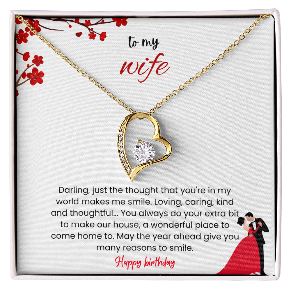 To My Wife - "Reasons to Smile" Forever Love Necklace