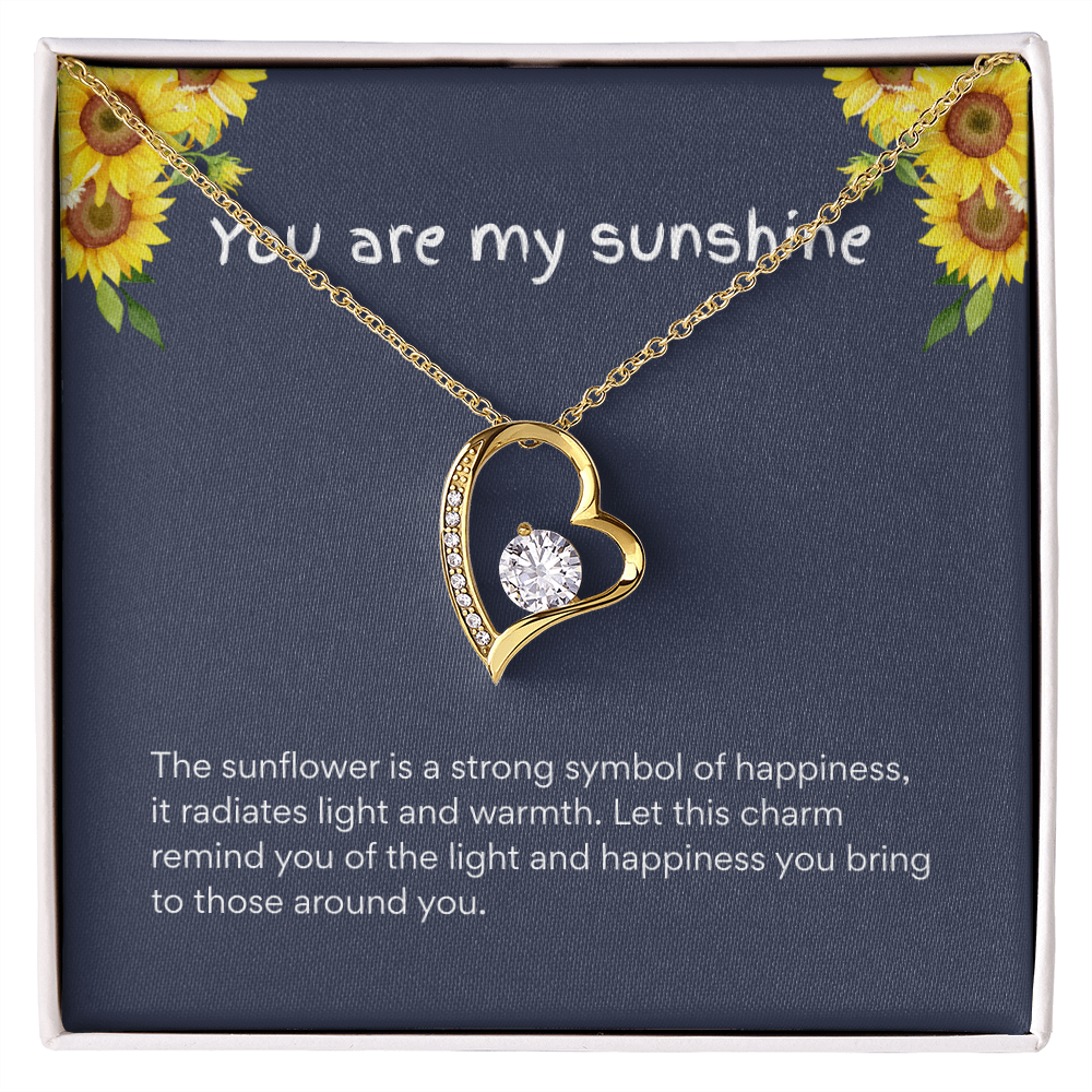 To My Granddaughter –“Radiate Happiness” Forever Love Necklace