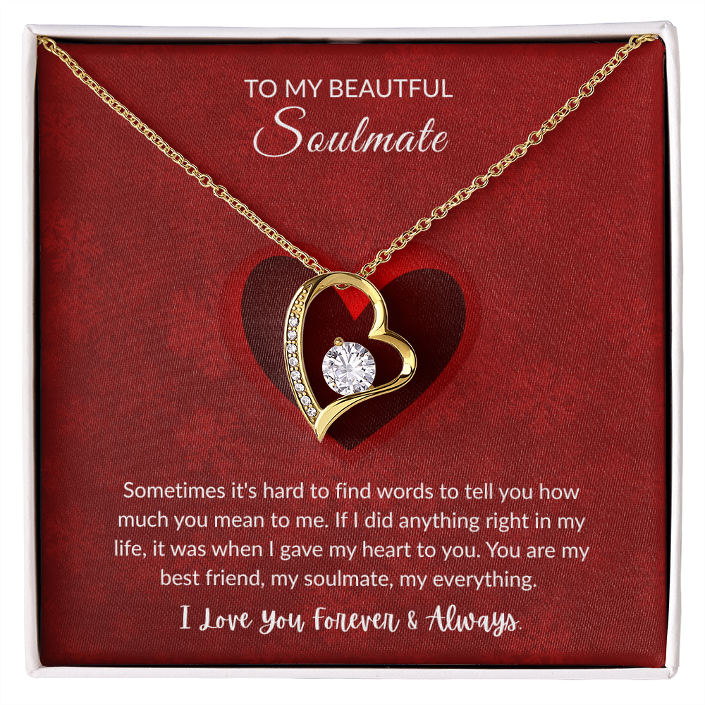To My Soulmate - "My Everything" Forever Love Necklace