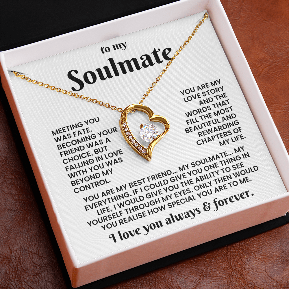 To My Soulmate - "You Are My Love Story" Forever Love Necklace