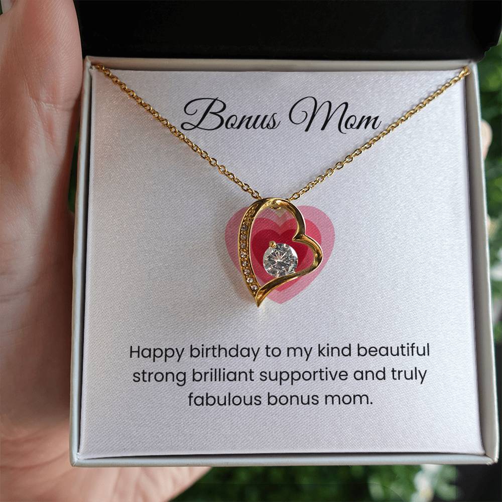 To My Bonus Mom β ''Happy Birthday'' Forever Love Necklace