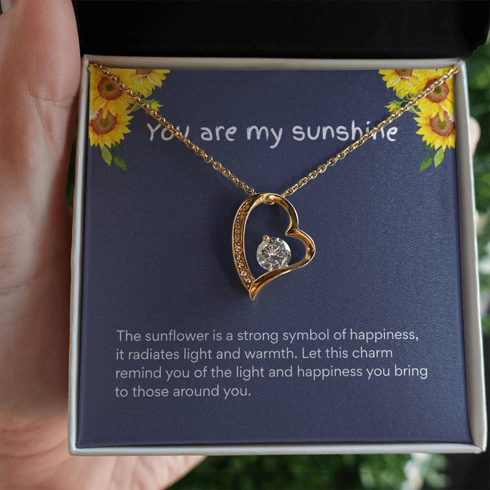 To My Granddaughter –“Radiate Happiness” Forever Love Necklace
