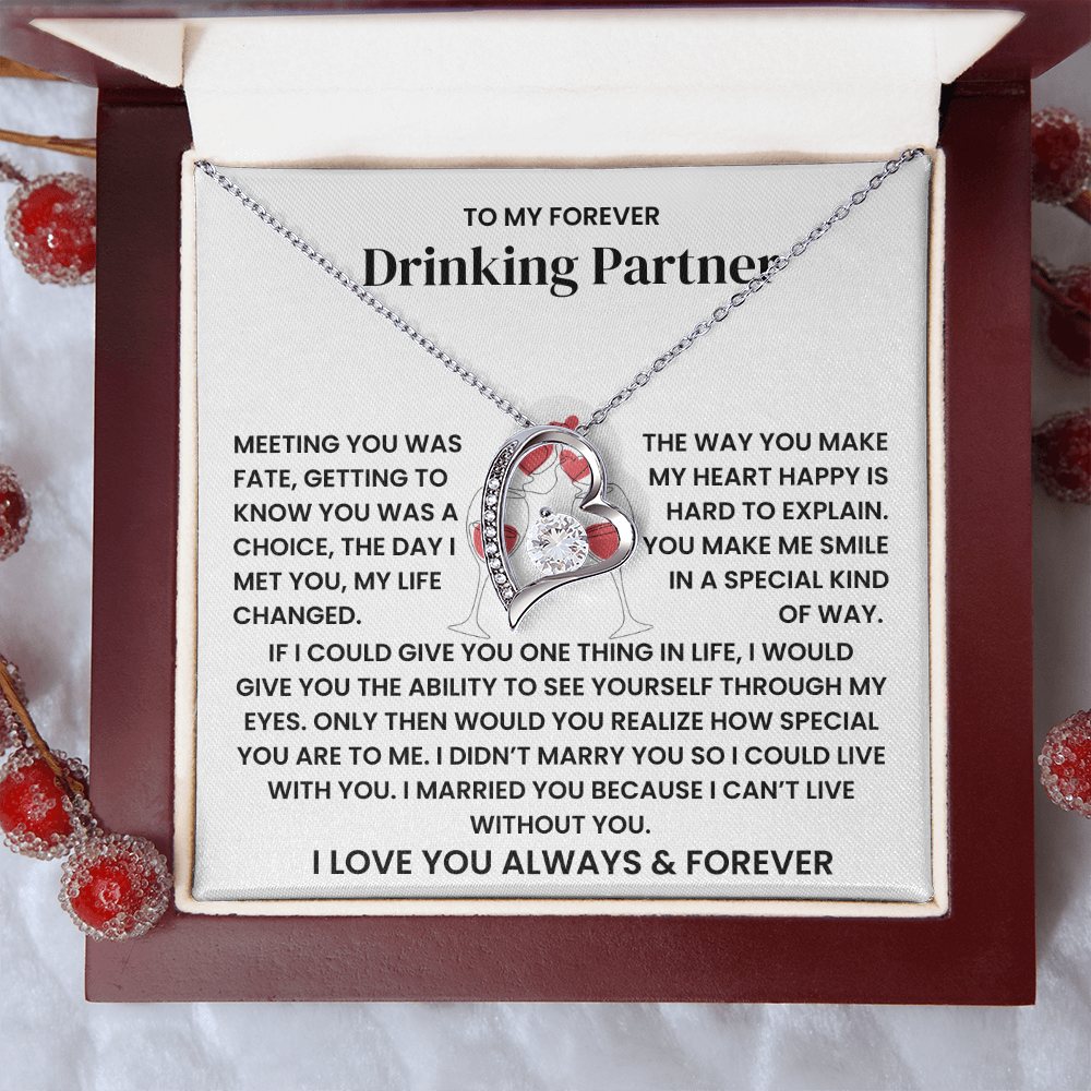 To My Forever Love Necklace – Valentine's Day Drinking Partner Gift
