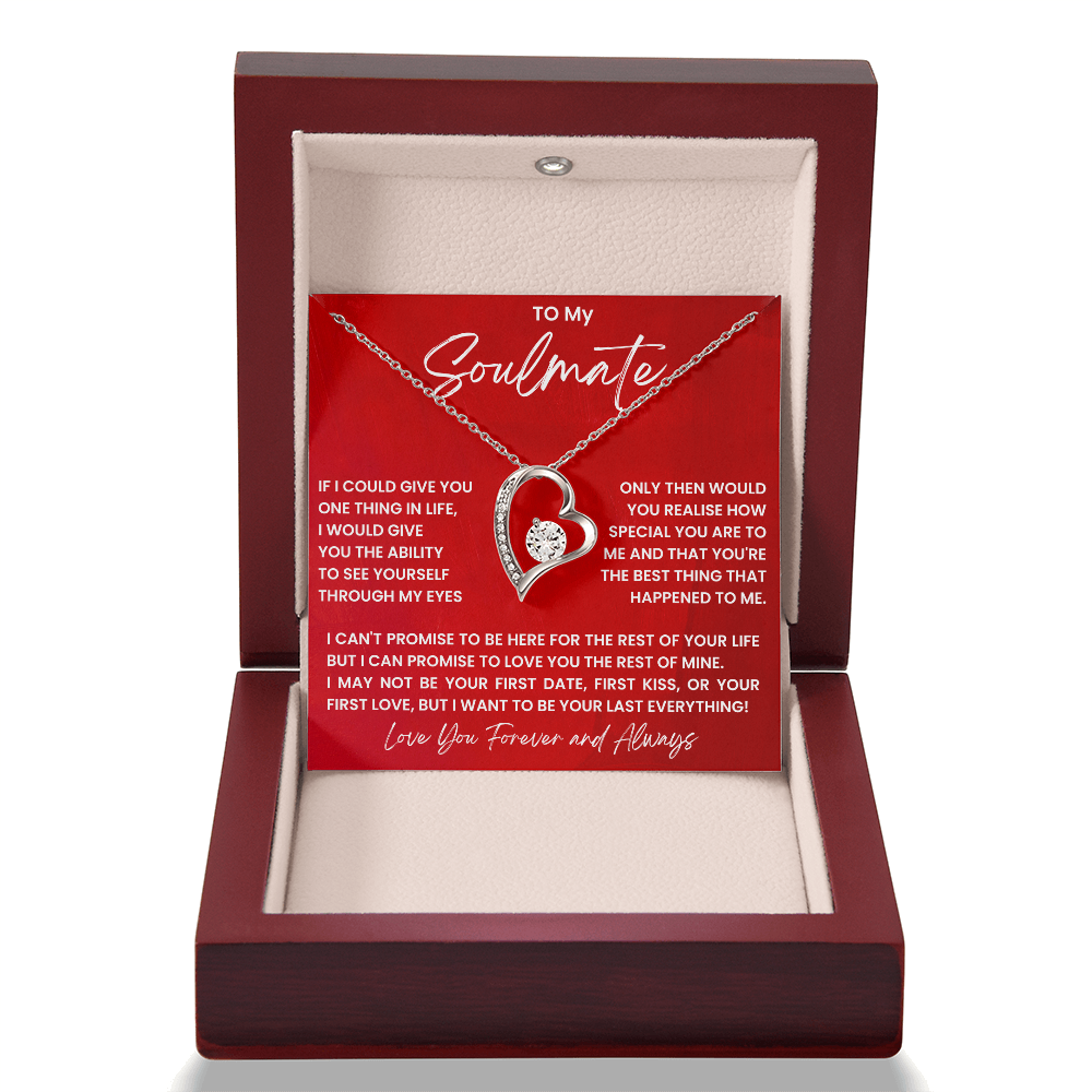 To My Soulmate - "See Yourself Through My Eyes" Forever Love Necklace