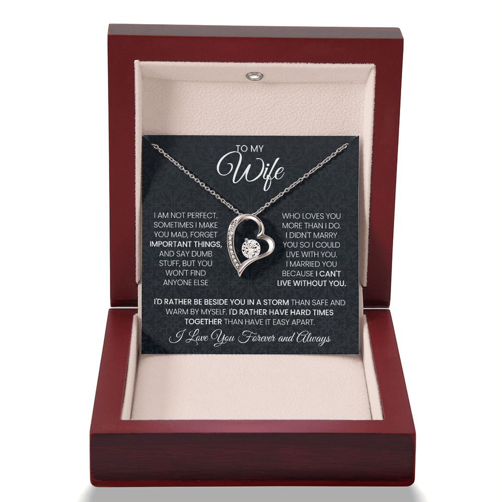 To My Wife - “Forever & Always” Forever Love Necklace