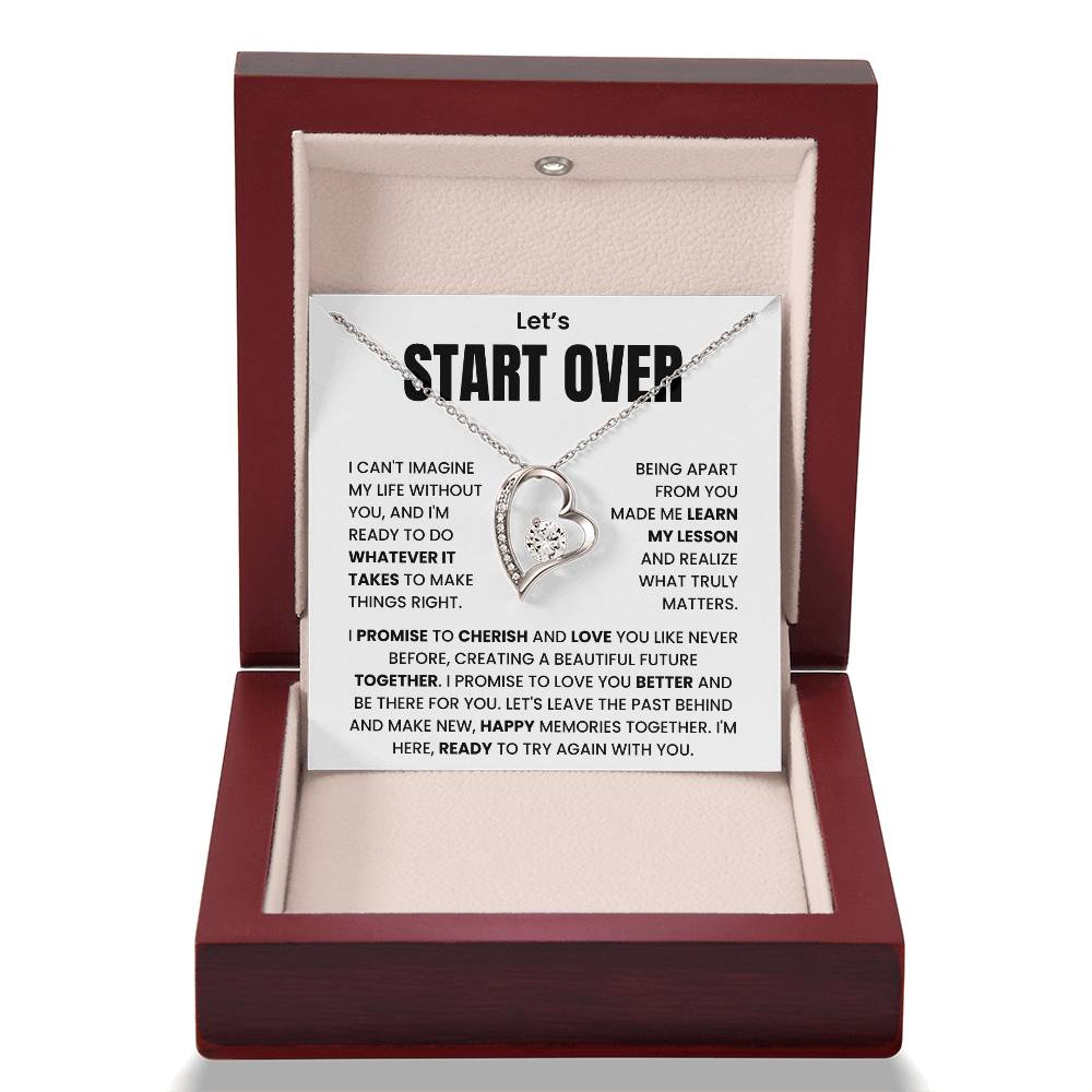 To My Love – “Let's Start Over” Forever Love Necklace