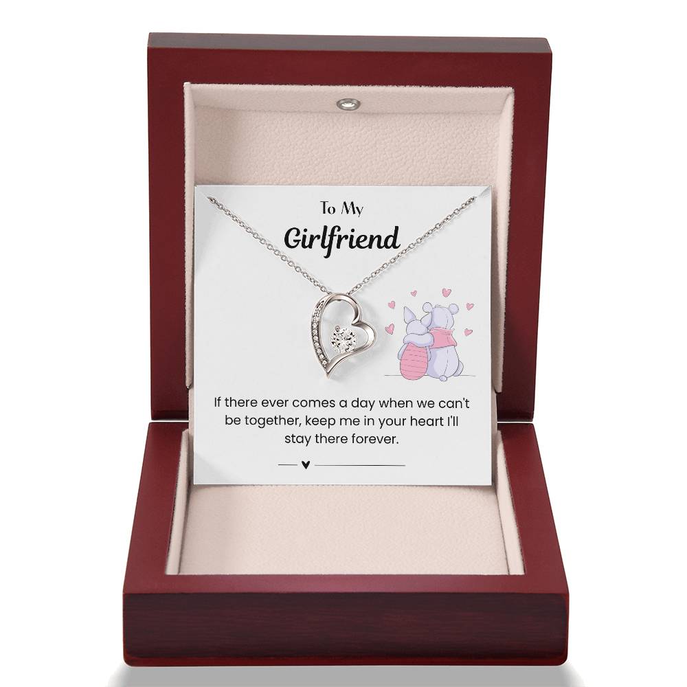 To My Girlfriend - "You'll Always Be in My Heart" Forever Love Necklace