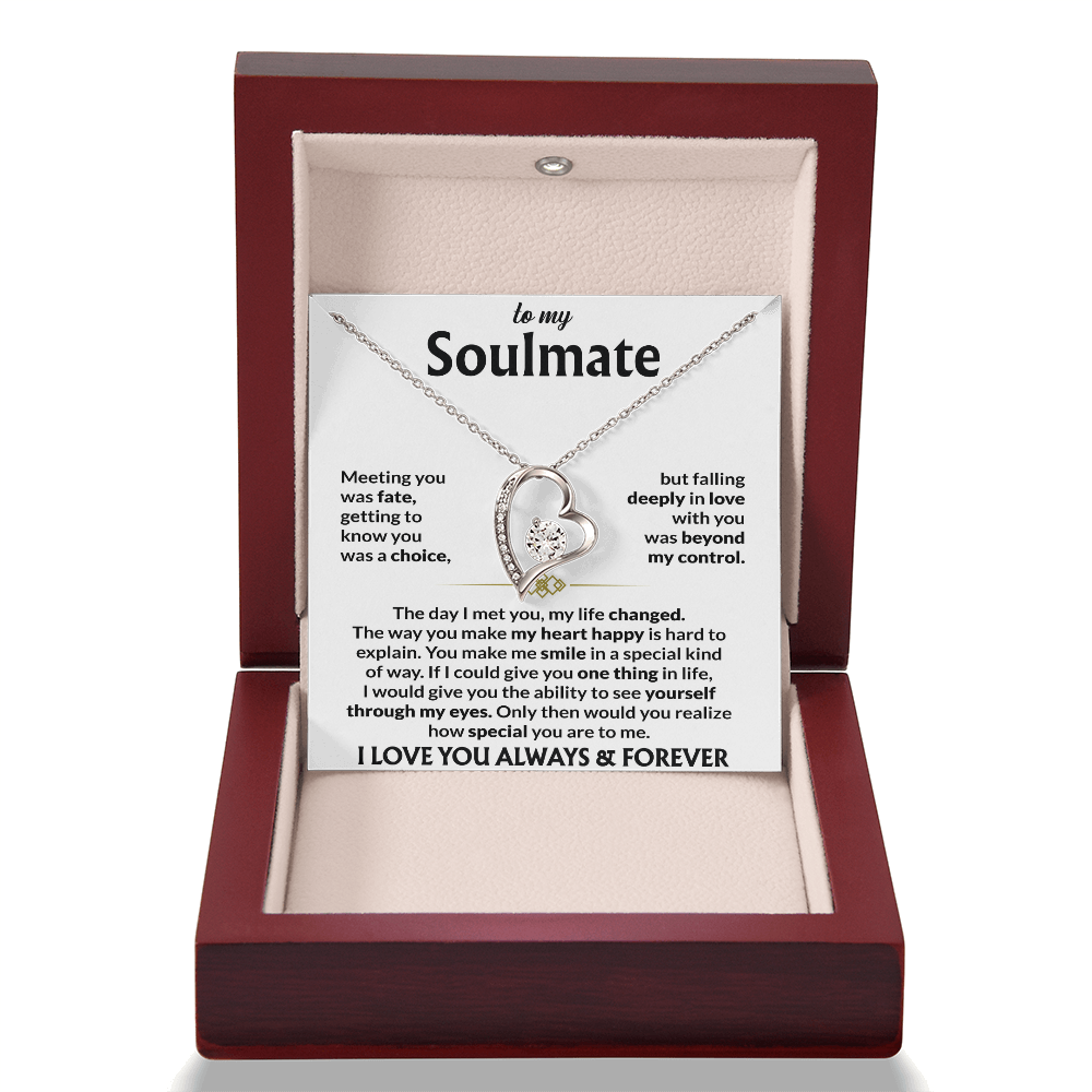 To My Soulmate Heartfelt Gift Necklace