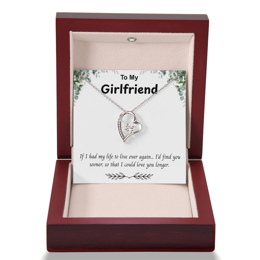 To My Girlfriend –'' I'd Find You Sooner'' Forever Love Necklace