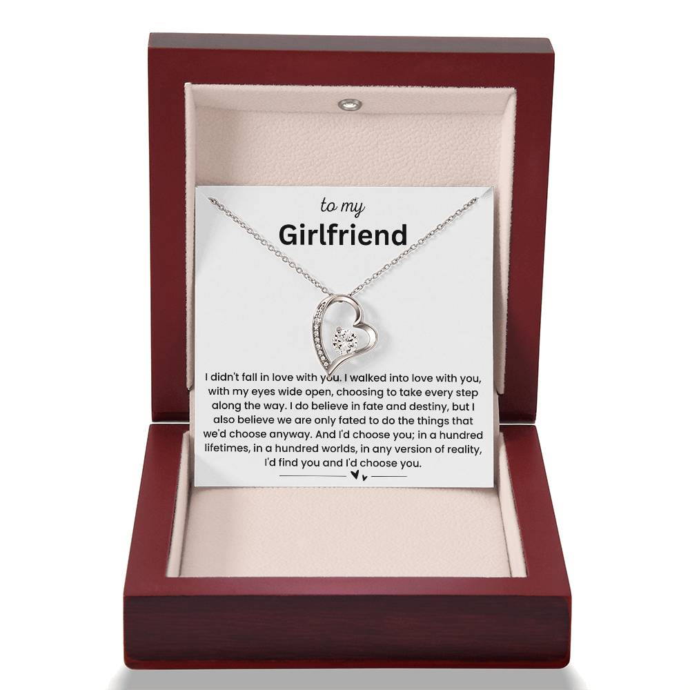To My Girlfriend - "I'd Choose You in Every Lifetime" Forever Love Necklace