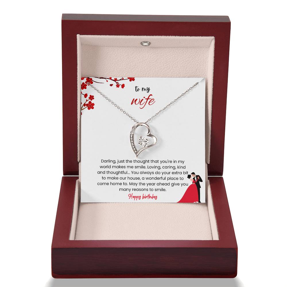 To My Wife - "Reasons to Smile" Forever Love Necklace