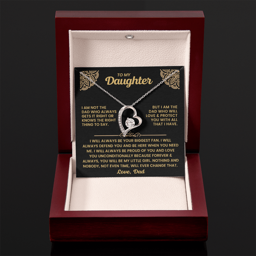 To My Daughter-"I Will Always Be Proud Of You" Forever Love Necklace