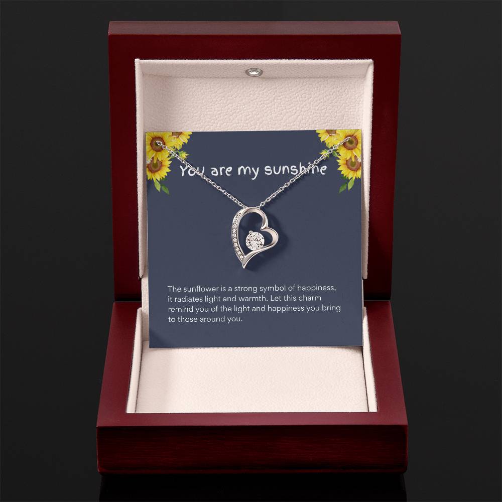 To My Granddaughter  –“Radiate Happiness” Forever Love Necklace