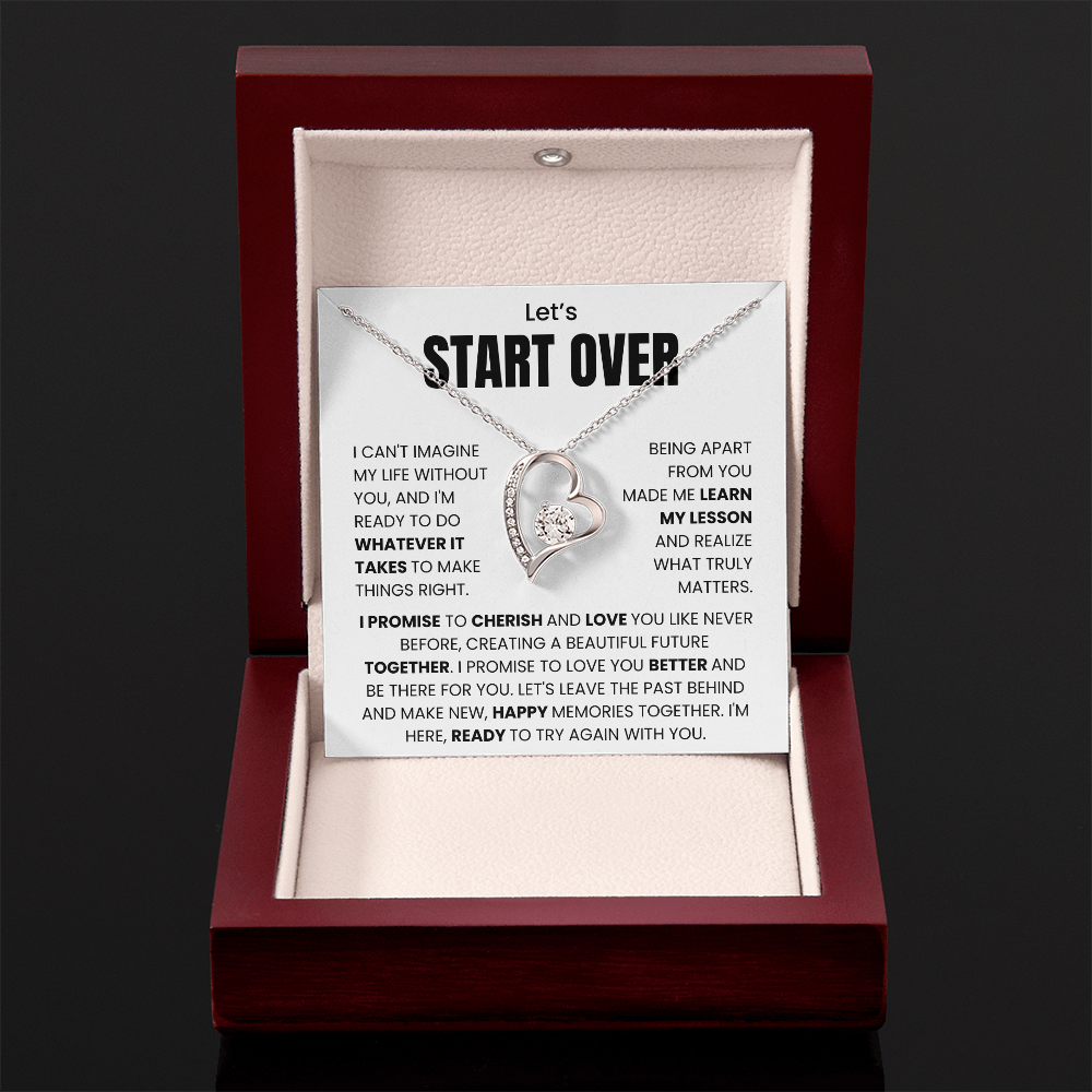 To My Love - ''Let's Start Over'' Forever Love Necklace