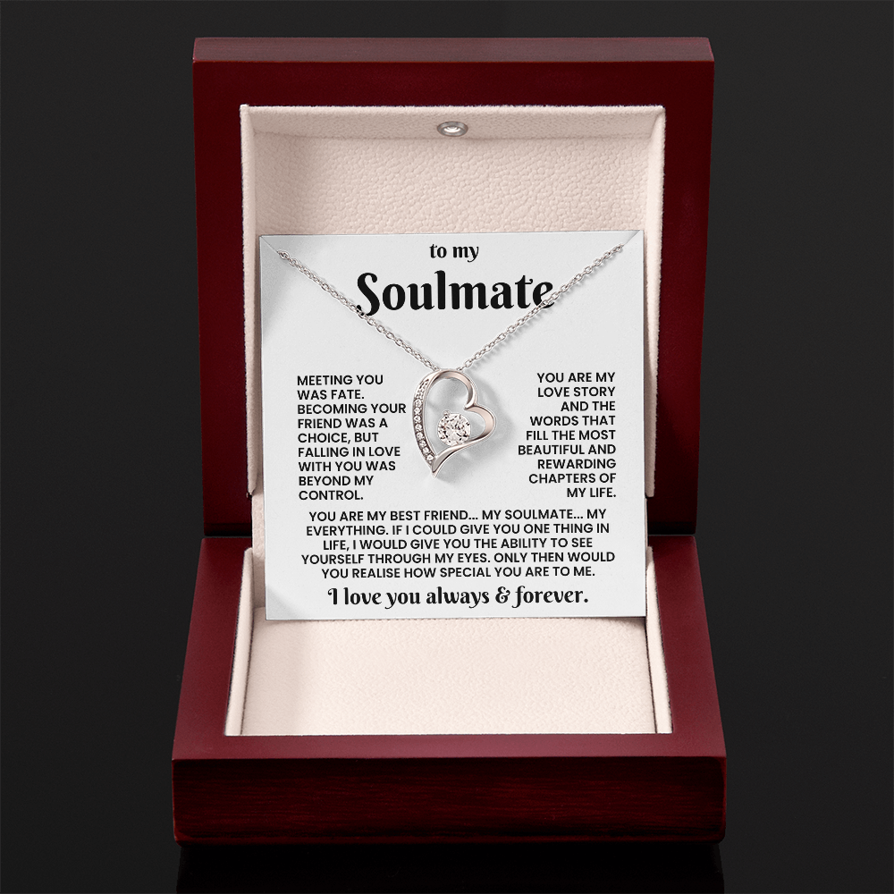 To My Soulmate - "You Are My Love Story" Forever Love Necklace