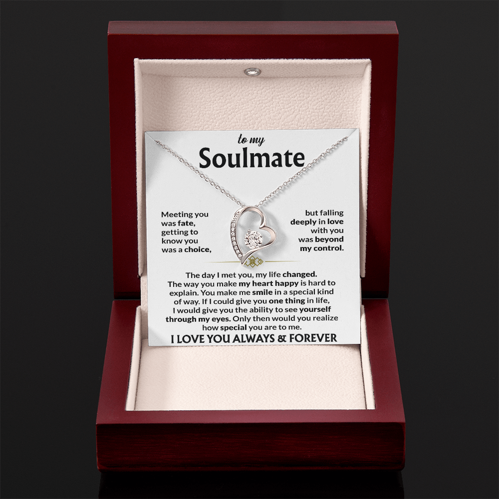 To My Soulmate - "The Day I Met You" Forever Love Necklace