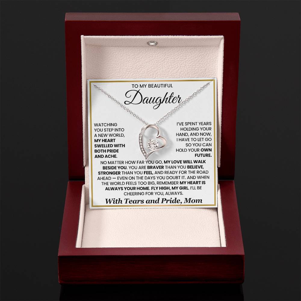 To My Daughter – “My Heart is Your Home” Forever Love Necklace