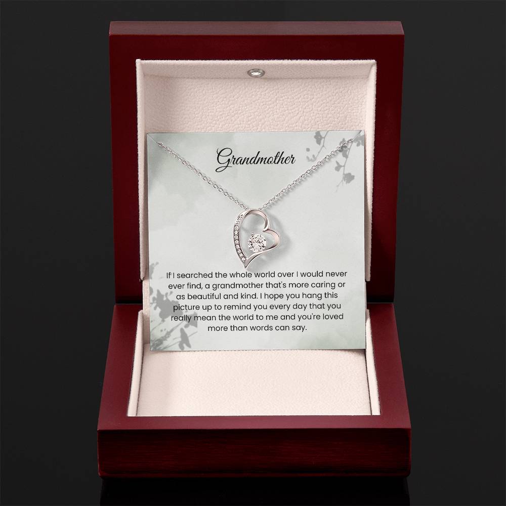 To My Grandmother - "More Than Words Can Say" Forever Love Necklace