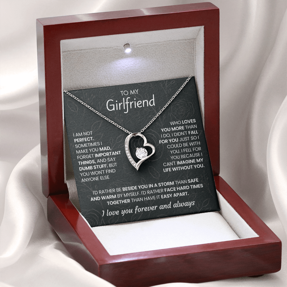 To My Girlfriend – "I Can't Imagine My Life Without You" Forever Love Necklace