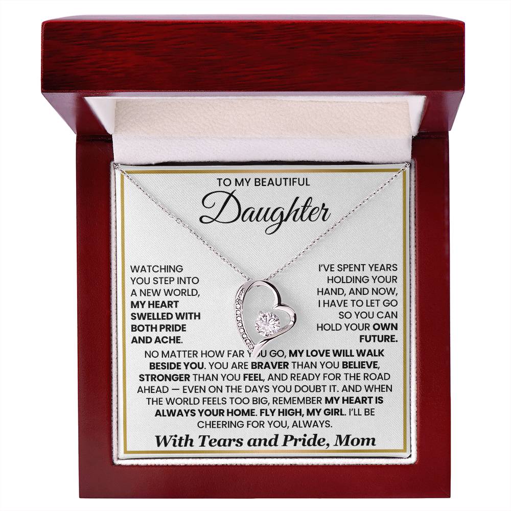 To My Daughter – “My Heart is Your Home” Forever Love Necklace