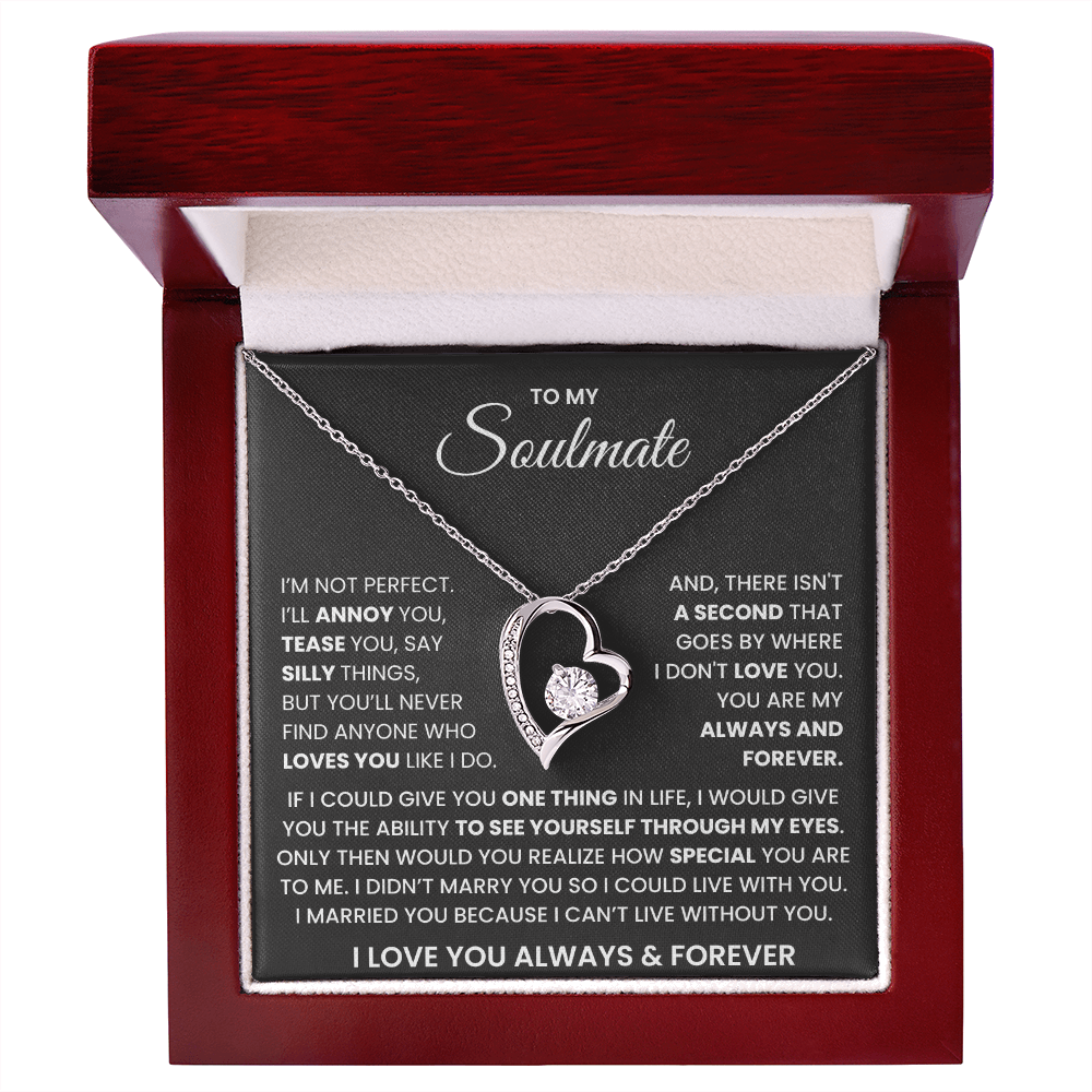To My Soulmate Forever Love Necklace – Valentine's Day Always & Forever Gift