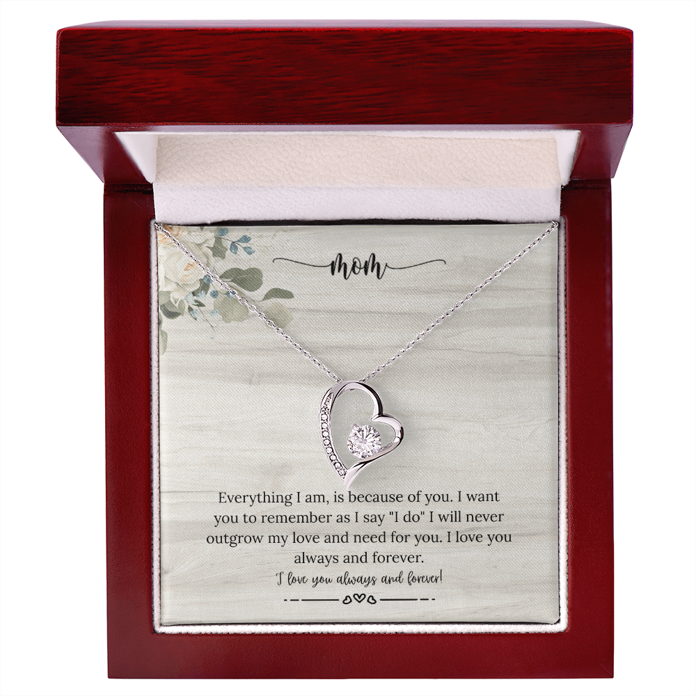 To My Mom - "A Forever Bond on My Wedding Day" Forever Love Necklace